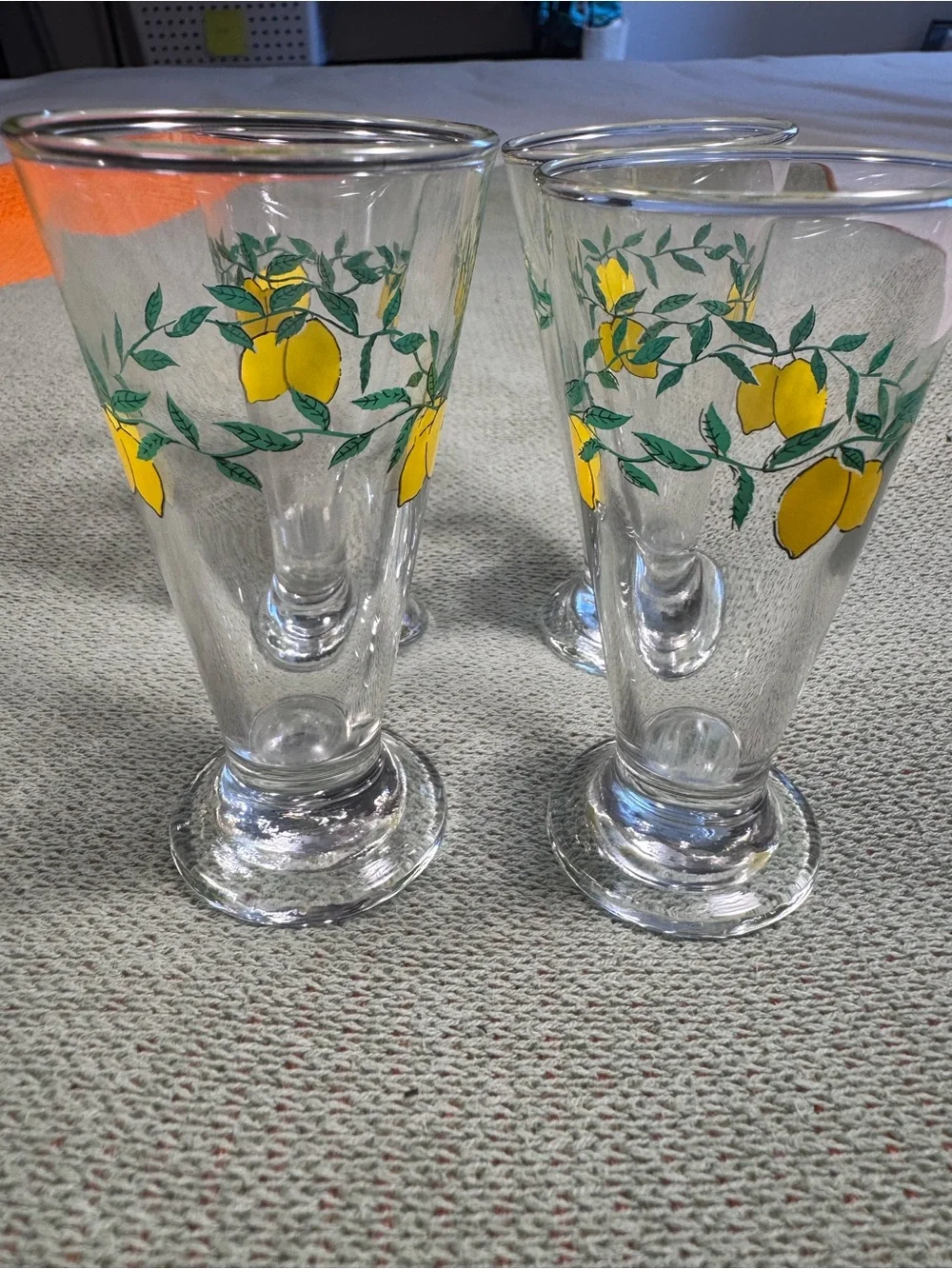 Vintage Tessora Italian Footed Lemon Shot Glasses - Set of 4